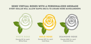 Roses sent in 2021 supported scholarships for KD sisters.